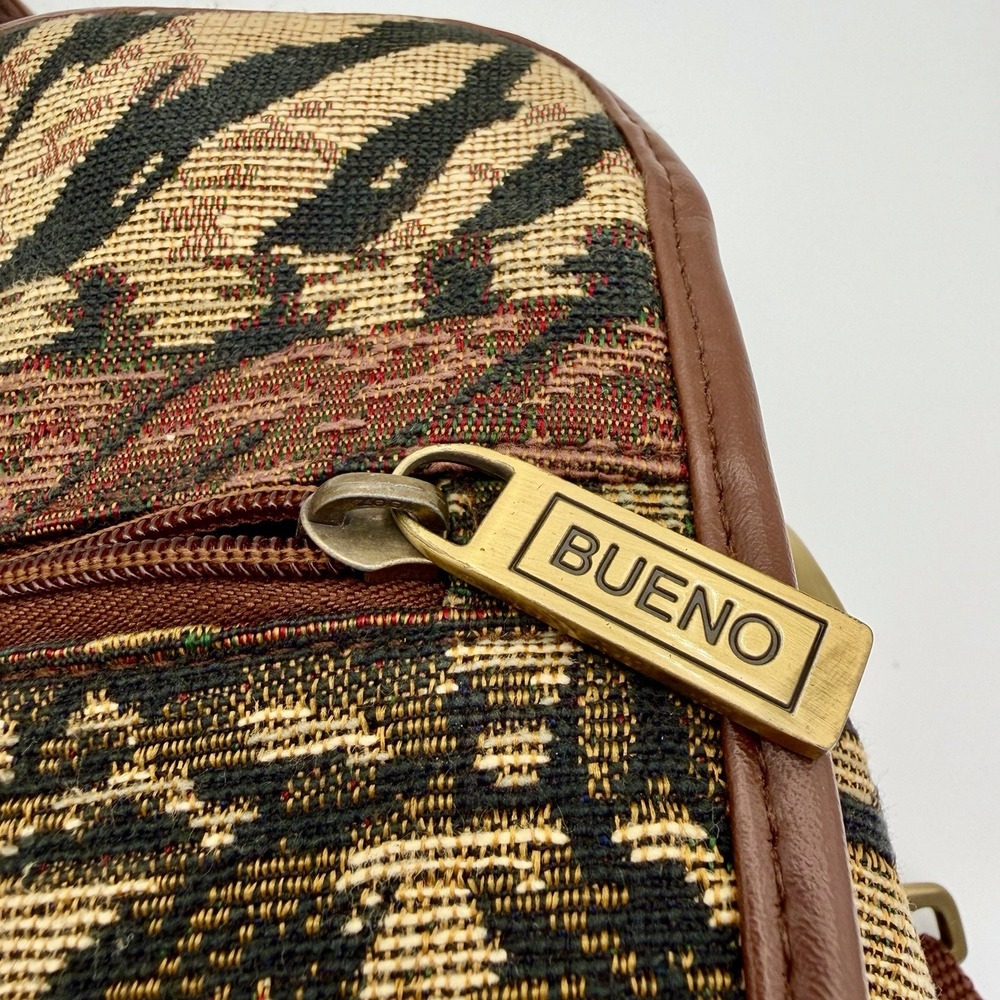 Bueno Safari Tapestry Zebra Leopard Travel Bag Weekender Carry On Duffle Vintage - Picture 3 of 16